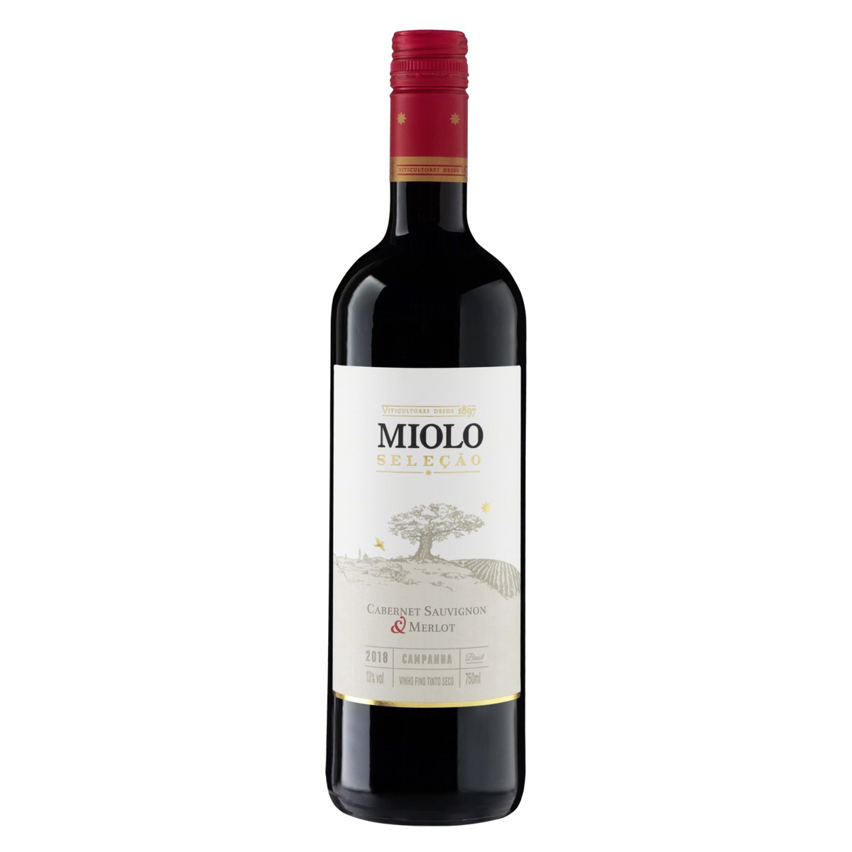 Vinho tinto seco Cabernet Sauvignon, Merlot Miolo Seleção adega Miolo Wine Group 750 ml