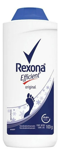 2 Pza Talco Desodorante Para Pies Rexona Efficient 100 G