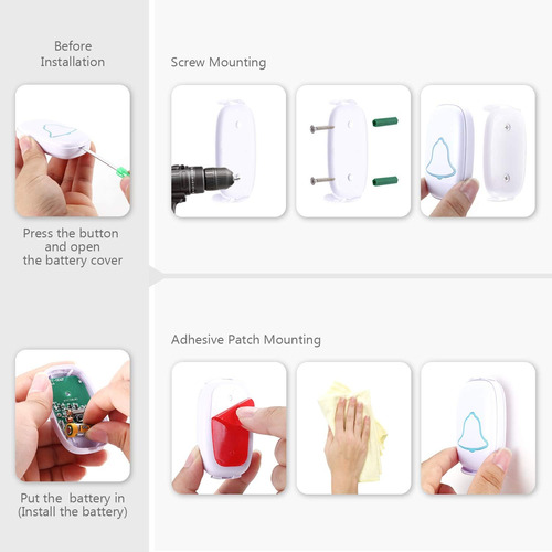 Timbre Inalámbrico Bo Ying, Timbre Impermeable Bo Ying Co...