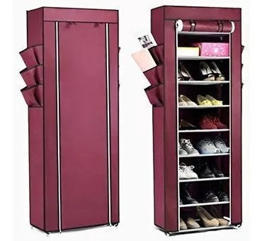 Imagen 3 de 3 de Organizador Zapatera Con Forro Armable De 9 Pisos