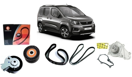 Kit De Tiempo + Bomba De Agua Peugeot Rifter 1.6l Hdi 2020