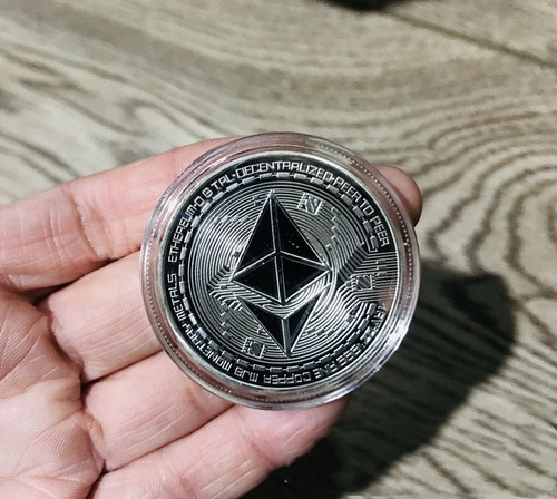 Moneda De Juguete Ethereum De Oro De 3 Mm De Grosor, Virtual