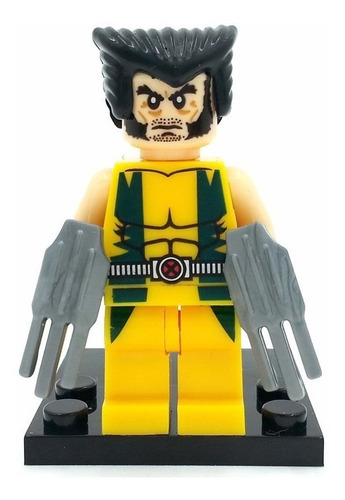 Boneco Wolverine Clássico Marvel X-men Compatível Lego