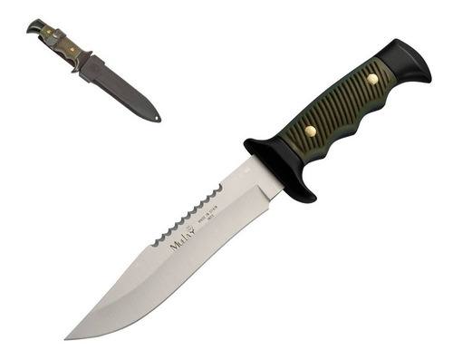 Imagen 3 de 5 de Cuchillo Mountain 160 Mm Negro/verde C/funda Marca Muela
