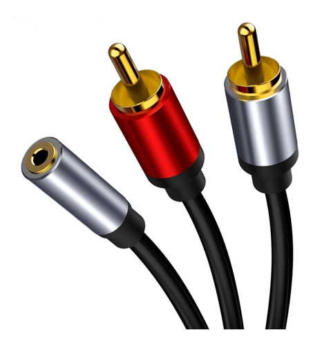Imagen 6 de 6 de Cable Jack Auxiliar Hembra 3.5mm A Rca Audio