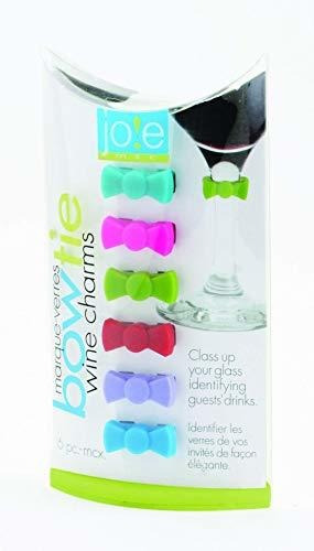 Joie Pajarita Bebida Y El Vino Charm Set, Conjunto De 6.