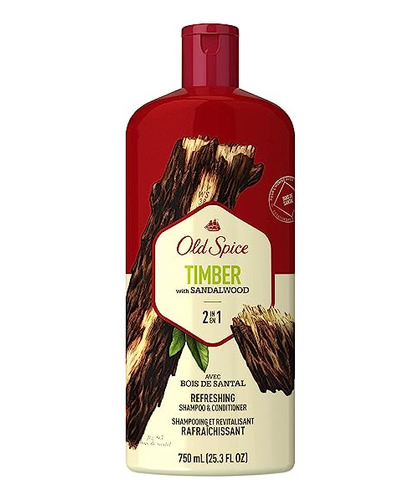 Old Spice Timber With Mint 2in1 Shampoo And Conditioner, 25.