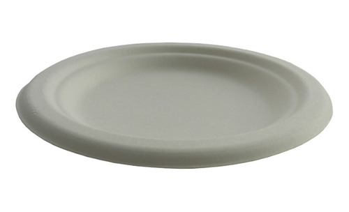 Plato Descartable Compostable Naturals 18 Cm Blanco