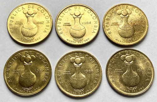 20 Pesos Set 1982 - 1989 Sin Circular