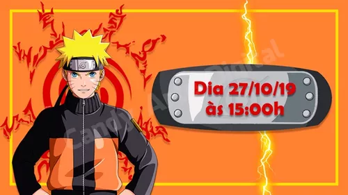 Convite Animado Aniversário Naruto Shippuden - 1 foto