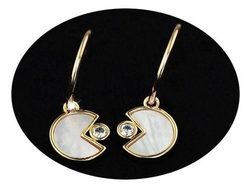 Broqueles Aretes Pendientes Oro 18k Mujer Dama Lujo Elegante