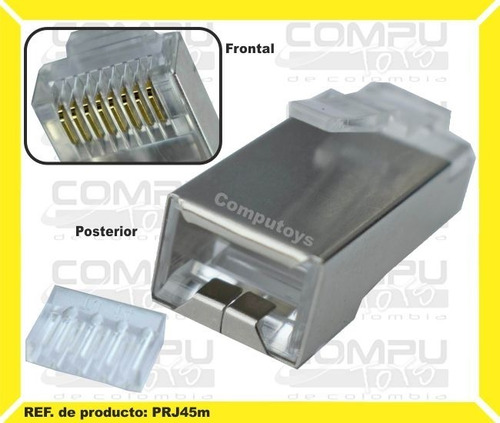 Plug Rj-45 Reforzado Cat 5-6-6a Ref: Prj45m Computoys Sas