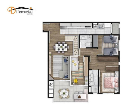 Imagem 10 de 30 de Cobertura À Venda, 197 M² Por R$ 1.557.724,60 - Bacacheri - Curitiba/pr - Co0208