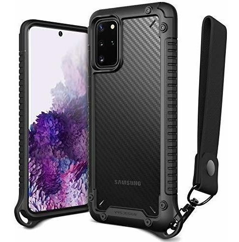 Funda Pro Para Samsung Galaxy S20 Plus Estampado De Carbono 