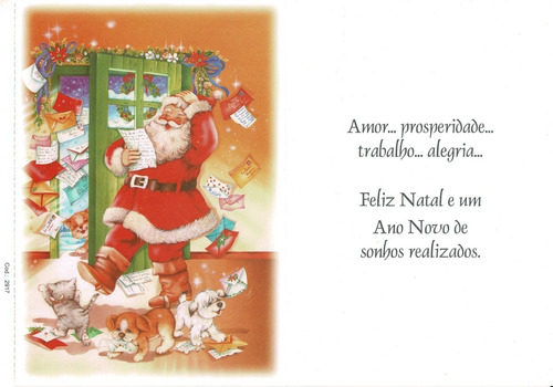 50 Cartões De Natal Com Envelopes Cartão Presentes Natal Ano