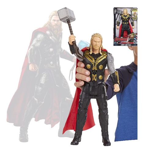 Theavengers Figura De Acción Electrónica Thor De 12 Pulga.