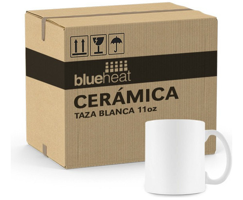 Taza Blanca 11 Oz. Para Sublimar Blueheat Aa Caja C/12 Pz.