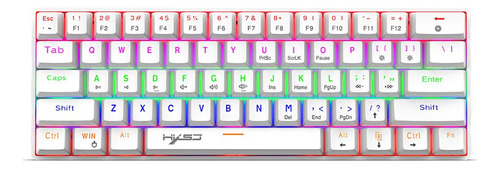 Hxsj V900 Compact Wired Mechanical Keyboard 61 Keys Rgb