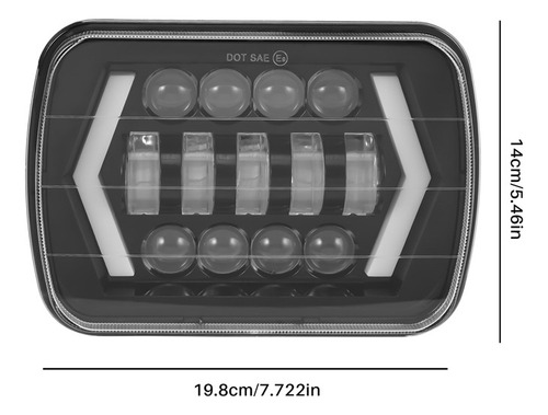 Faros Led Halo De 7x6 Pulgadas, Faros Led Cuadrados De 5x7 P