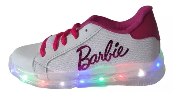 Tenis Barbie Luces Led Sneaker 18/21 Niña Moda