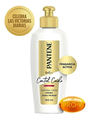2 Pza Crema Para Peinar Pantene Pro-v Control Caída 160 Ml