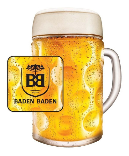 Caneca De Chopp Personalizada Baden Baden 1 Litro 1250ml Cor Branco