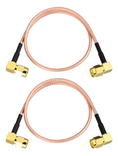 Superbat 2 Cabl Sma Macho Angulo Recto Conector Puente Cable