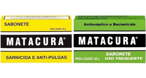 Sabonete Matacura Antipulgas 80g + Matacura Antisséptico 90g