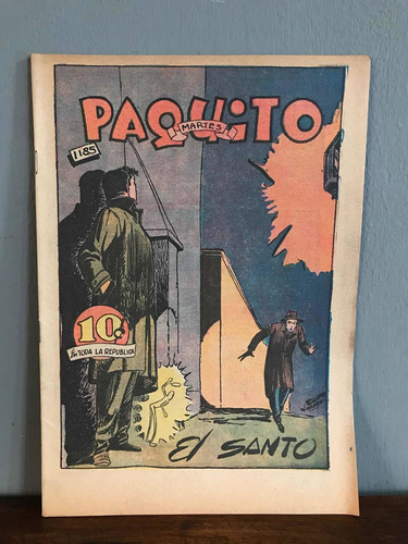 Antiguo Cómic De Paquito Presenta A El Santo Año 1945 # 1171