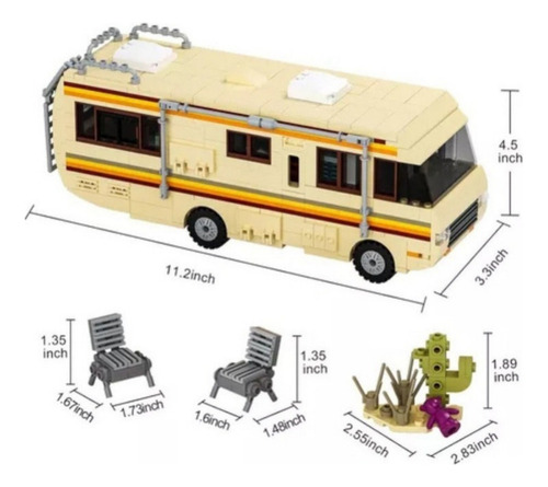 Set De Construcción De Autocaravanas Modelo Rv, 431 Piezas