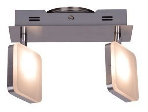 Imagen 1 de 4 de Aplique De Pared Jonh 2 Led Incorporado 4,2w Color Cromo