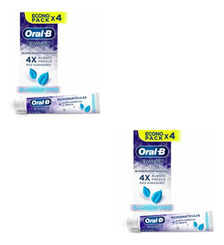 Pasta Dental Oral-b 3d White Anticaries 8 Pzas De 120 Ml C/u