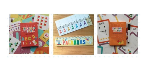 Set Didáctico Letras Y Numeros 3 Juegos Lectoescritura Niños