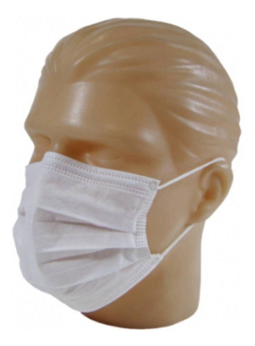 Imagem 3 de 9 de Kit 50 Máscaras Descartáveis Branca Tripla Clip Nasal Septi
