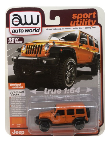 Auto World Sport Utility 2013 Jeep Wrangler Moab Edition Color Naranja