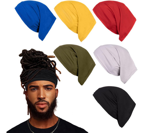 Leeven 6 Piezas Gorro Rastas Unisex Gorro Spandex Envolturas