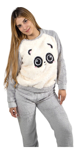 Pijamas Para Mujer De Panda, Polar Tipo Sherpa.