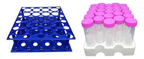 Tubo Para Centrifuga 50ml 25pzs + Gradilla G15 Y 50ml