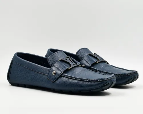 Mocassim Louis Vuitton Suede Azul Marinho