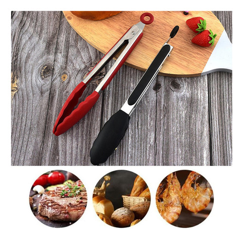 Pinzas Para Asar Para Parrilla Al Aire Libre Clips Color Negro