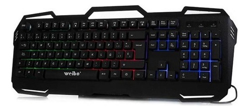 Teclado Gamer Gaming Retroiluminado Usb Wb-539 En Español