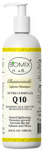 Biomix Health & Beauty - Shampoo Aclarante De Manzanilla Con Nutricomplex Q10  Aclarado, Fuerza Y Crecimiento 1 L