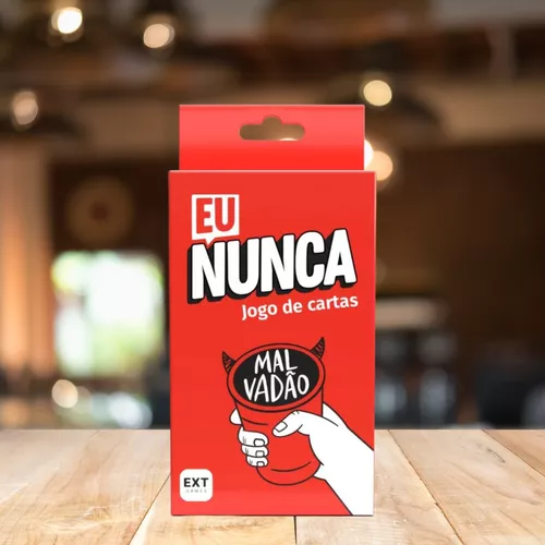 Jogo de Cartas Eu Nunca Malvadão Esquenta Drinking Game - Faz ou Bebe -  Deck de Cartas - Magazine Luiza