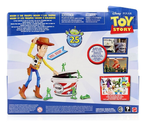 Disney Mattel Toy Story 25 Aniversario Woody Con Soldaditos!