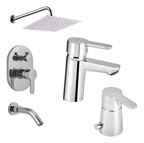 Combo Griferia Set Completo Adra Bajo Peirano Duchon 20x20