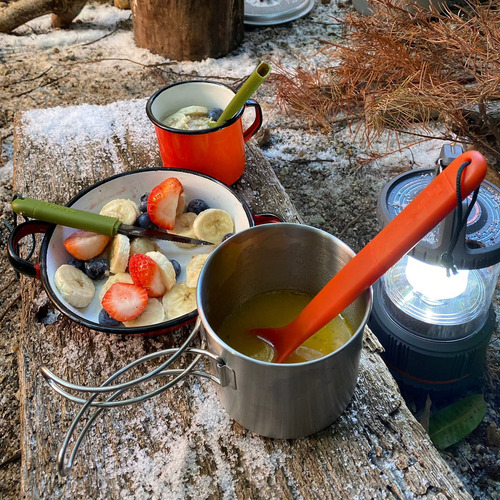 Spork Táctico Tapirus 2-pack Naranja/verde 3 En 1 Camping