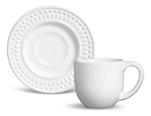 Set X6 Taza De Te 161ml C/plato Ravena Roma Blanc Porto