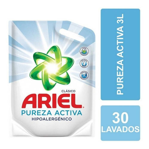 Jabón Líquido Ariel Pureza Activa Recarga 3 L