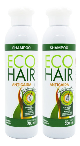Eco Hair X 2 Shampoo Anticaída Fortalecedor Cabello X 200ml