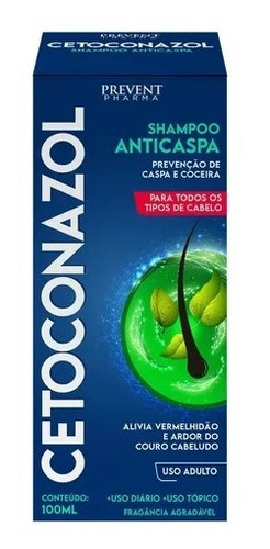 Kit 5x Shampoo Cetoconazol Anticaspa 100ml - Prevent Pharma
